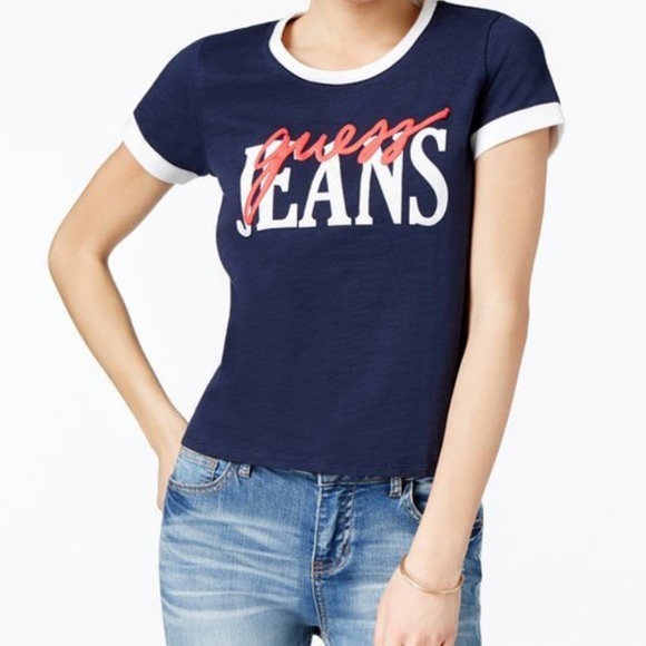 NWT Guess Jeans logo cotton casual tee - Picture 1 of 4